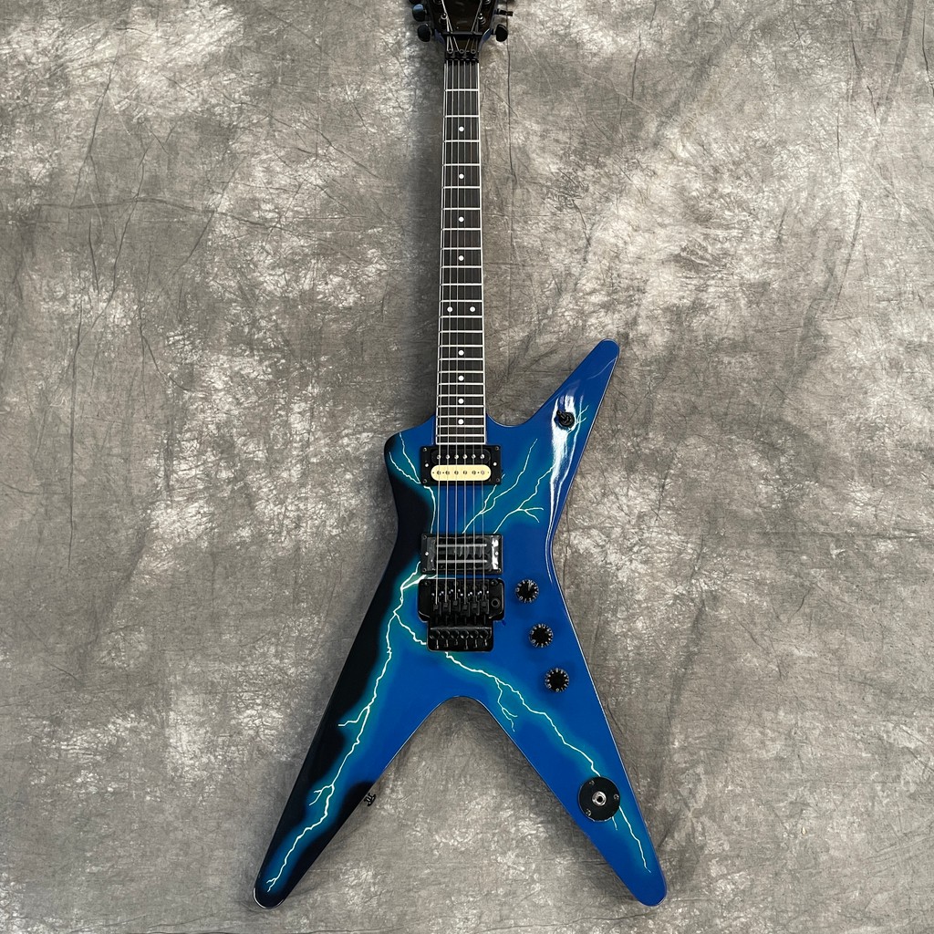 2025 Blue me  Guitar Custom Dean Rosewood Fretboard Black Tremolo wBar