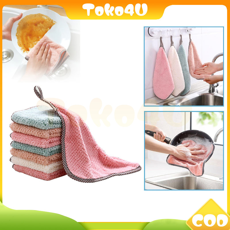 lap tangan dapur/dapur serbet microfiber gantung/lap piring coral.