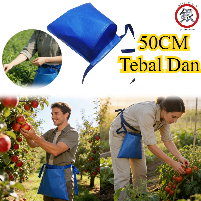 50CM Tas Memetik Buah/ Tas Memetik Teh/ Tas Panen Untuk Petani Buah Tebal Dan/ Celemek Taman Oxford/