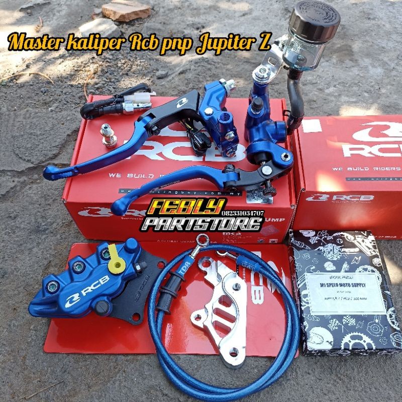 PAKET SET MASTER KALIPER RCB JUPITER Z VEGA R FIZ R MASTER REM RCB S1 RADIAL 14MM SET HANDLE KOPLING