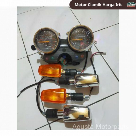 Paket Spidometer kilometer RX KING New Old Plus Sein RX KING Crom 4 Pic Depan Belakang