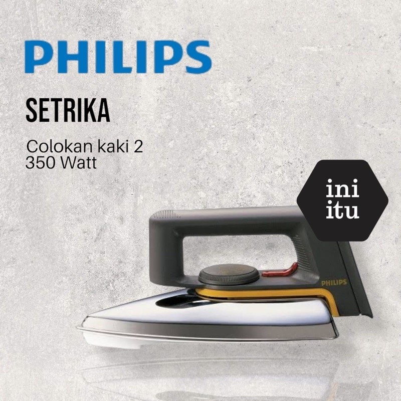 ZonaElektrik [ Philips ] Setrika / Gosokan Philips HD1172 - Classic Dry Iron (Resmi Philips Indonesi