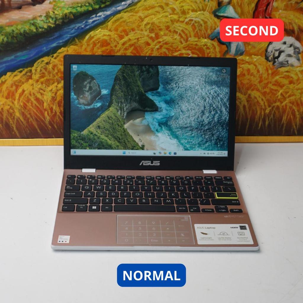 ASUS VIVOBOOK_ASUS LAPTOP E210MA_E210MA CELERON N4020 4 GB (12") LAPTOP SECOND ORIGINAL SINAR MUTIAR
