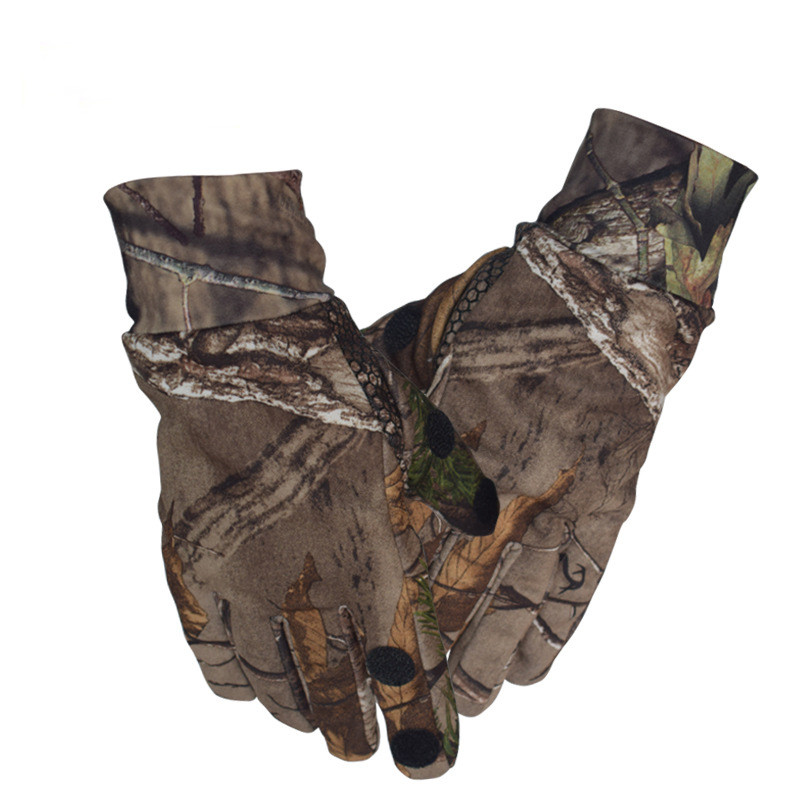 Camouflage  Gloves Full Finger Fingerless Gloves Pro AntiSlip Camo Glove Archery Accessories  Outdoo
