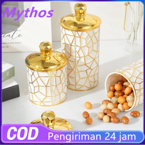 Toples Mewah Aesthetic Putih Toples Snack Toples Kedap Udara Toples Lebaran mewah toples lebaran aes