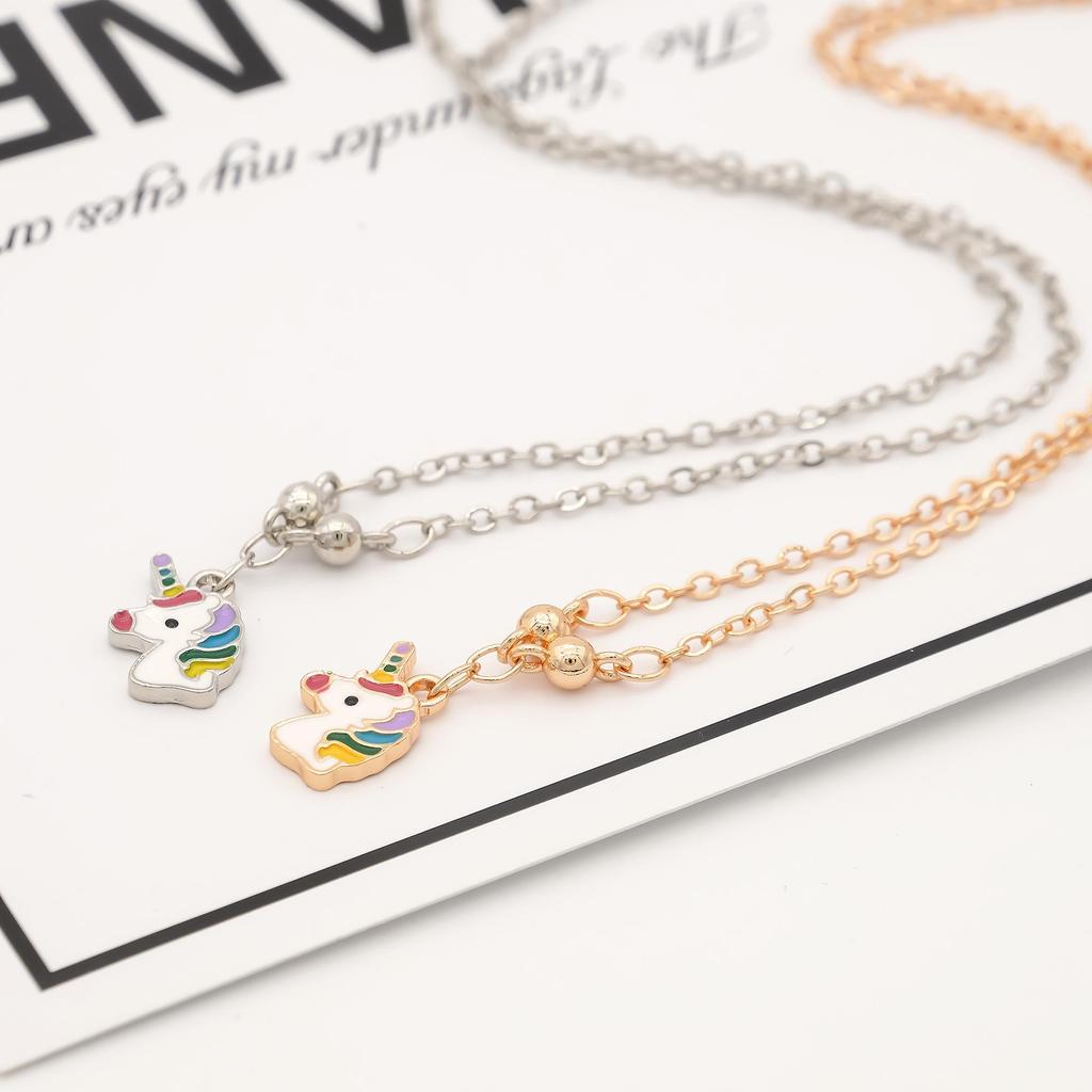 284N Kalung Titanium Anak Wanita Emas Muda Nama Murah Korea Anti Karat Asli Anti Karat Model Selaman