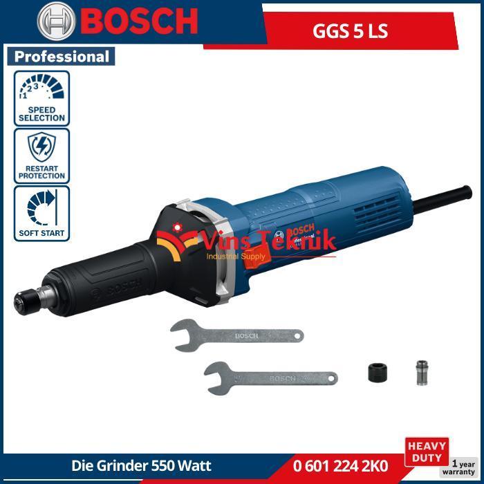 BOSCH GGS 5 LS Mesin Gerinda Lurus Gerinda Botol Die Grinder Tuner 550Watt GGS5LS