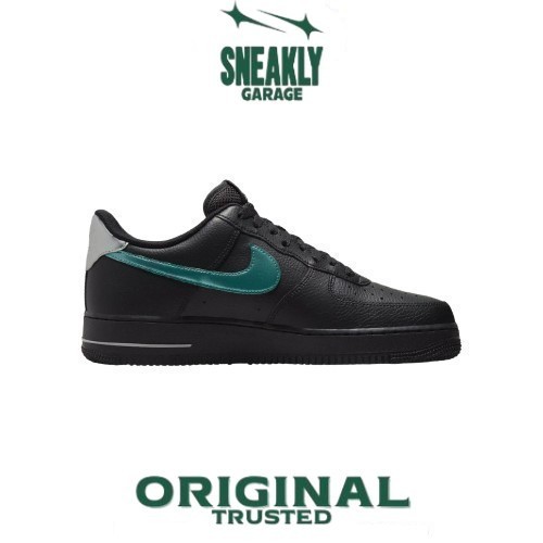 Sepatu Nike Air Force 1 Black Wolf Grey    Sneakers Unisex