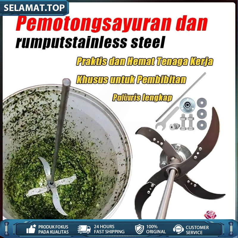 [COD]Pisau Choper Rumput Mata Pisau pencacah pakan ternak Pisau Cacah Rumput Multifungsi Daun Sayura