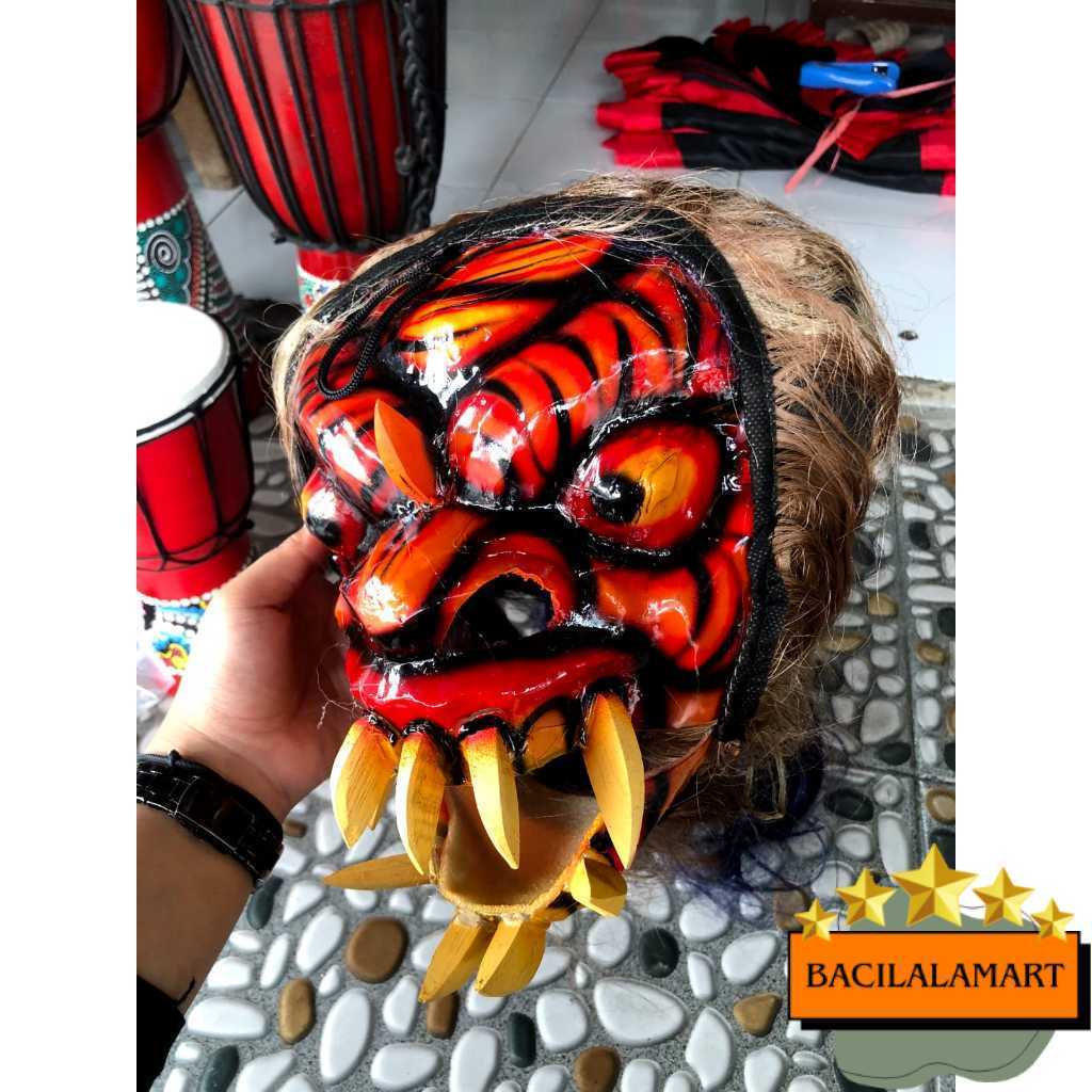 TERBARU  topeng buto gedruk mainan anak / topeng gedruk bahan mika / TOPENG BUTO RAMPAK JARANAN Lari