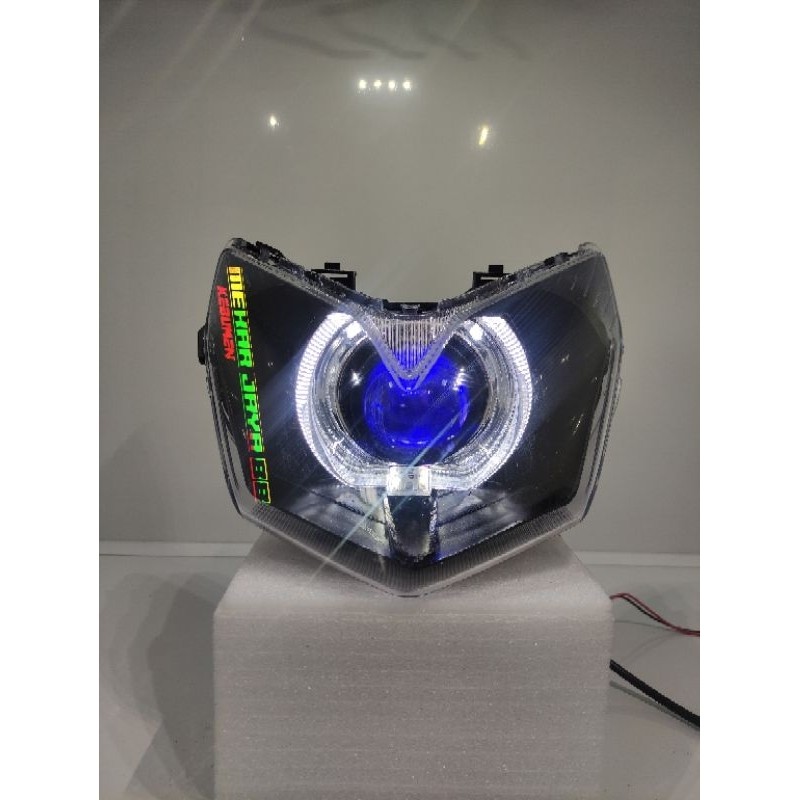 LAMPU DEPAN ALA PROJIE BILED SUPRA X 125 BATMAN KARBU SEMI ALA BILED