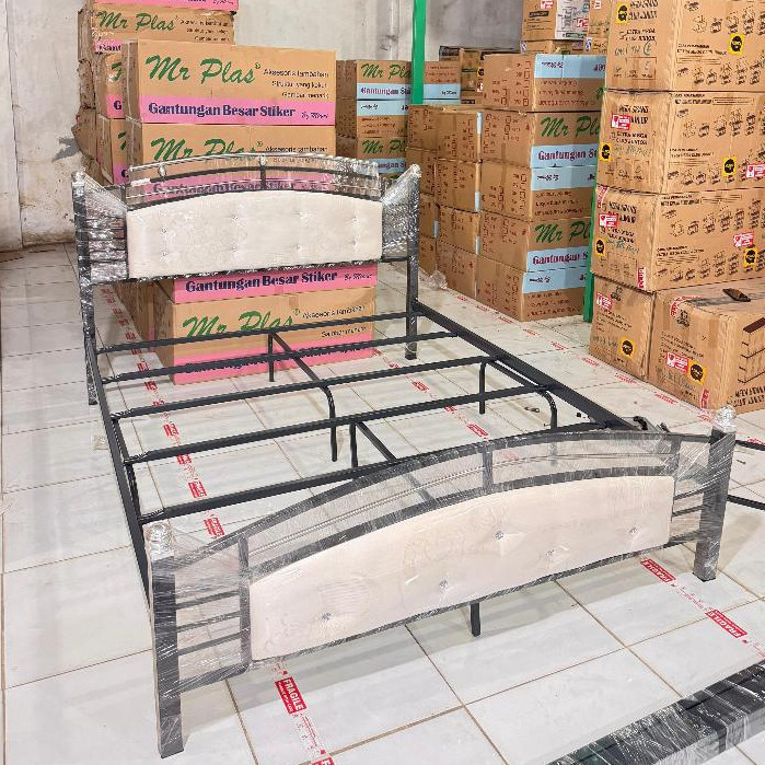 1 Set Ranjang Besi Minimalis + Kasur VITA FOAM / Divan Besi / Divan Tempat Tidur KnockDown / Dipan M