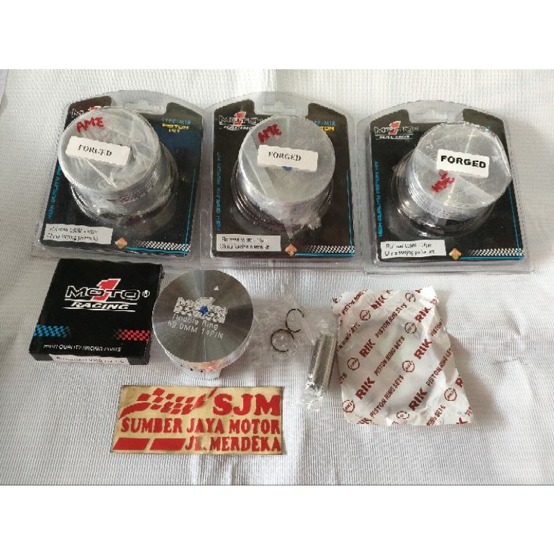 Piston Moto1 Pin 14 ukuran 58 59 62 Seher Moto1 Forged 58 59 62 pin 14 set plus ring dan pen