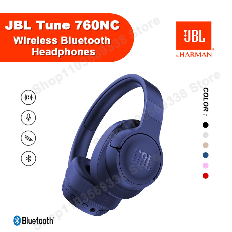 JBL TUNE 760NC Wireless Bluetooth Headphones Music Sports Folding Headphones Original Noise Cancelli
