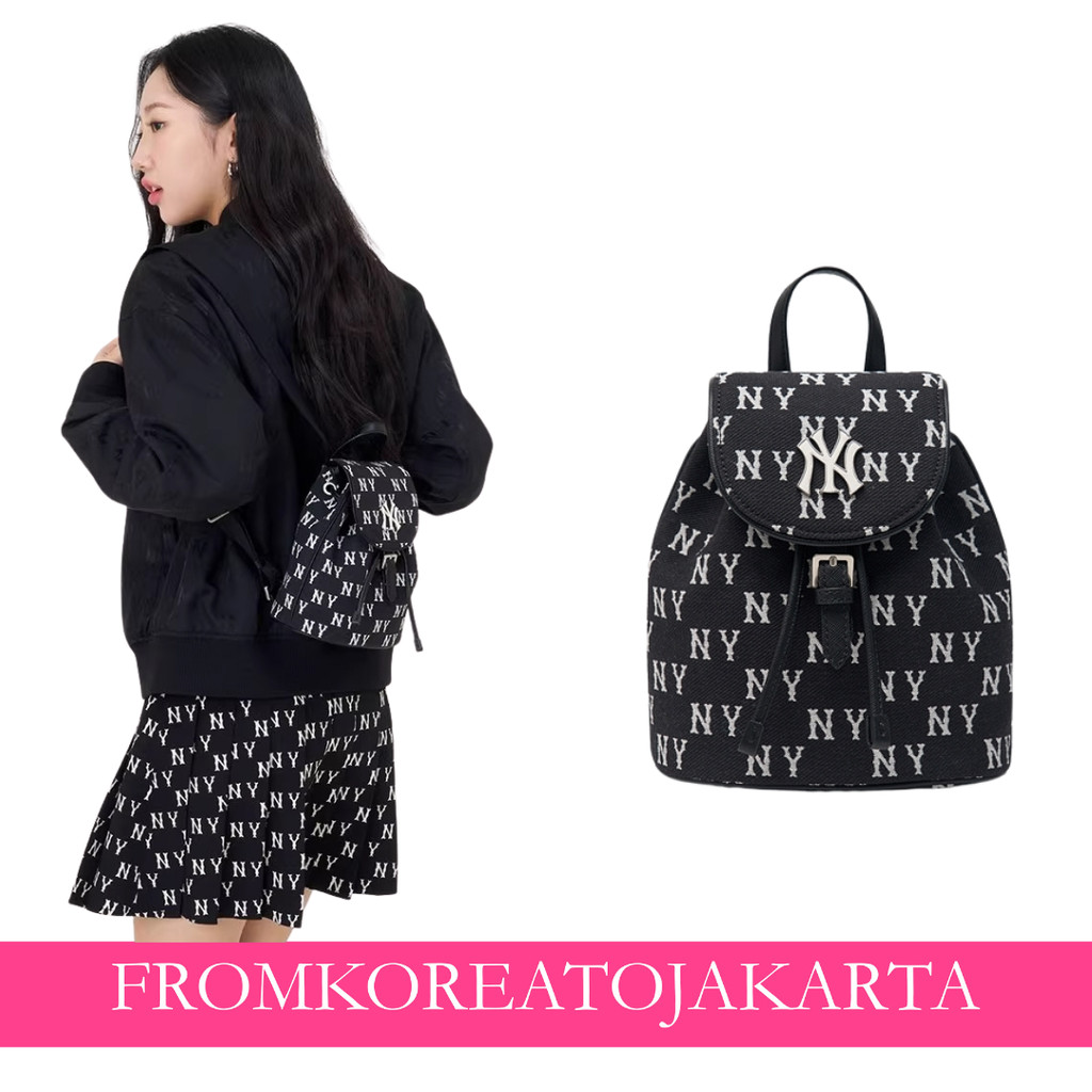 eM LB Classic Monogram Jacquard Mini Backpack - NY Black 3ABKS014N-50BKS