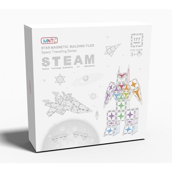 MNTL Magnetic Tiles 177 Pcs Mainan Edukasi Anak