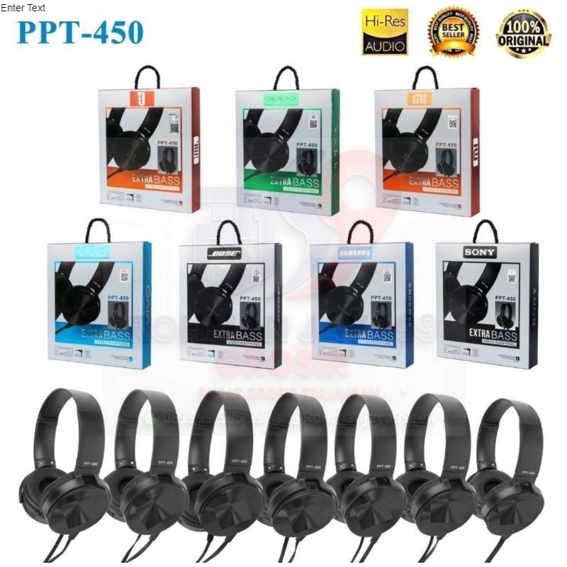 PROMO FLASHSALE TER MURAH HANDSFREE BANDO HEADPHONE BANDO EARPHONE BANDO PPT 450 EXTRA BASS HEADPHON