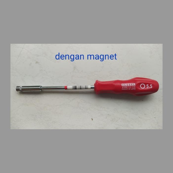 VESSEL 4100 Magnetic obeng Sock 5,5 x 115 mm /magnetic power socket