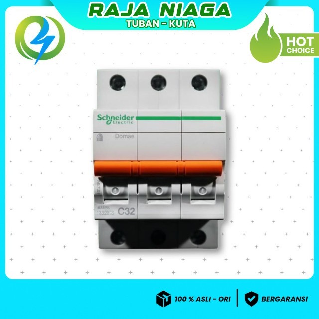 MCB 3 PHASE 32 AMPERE MEREK SCHNEIDER
