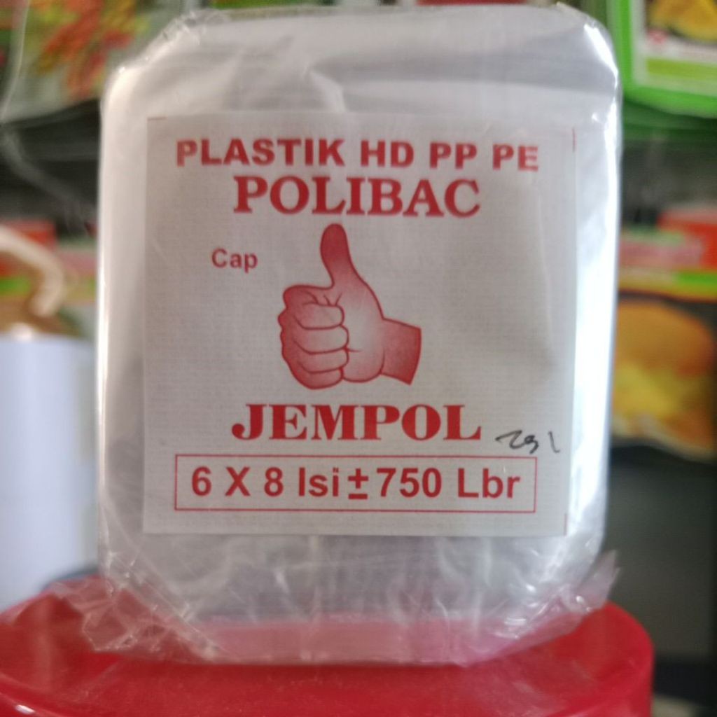 Polybag polibak poliback semai cap jempol ukuran 6 x 8 isi 750 lembar