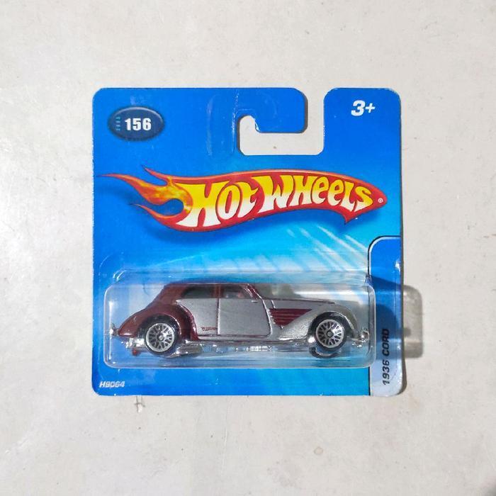 Mainan Hot Wheels 1936 36 Cord burgundy silver 2005 short card