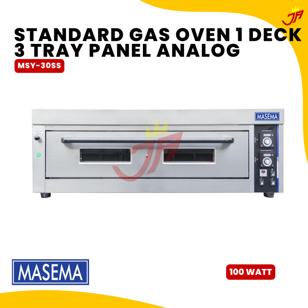 MASEMA Oven Gas 1 Deck 3 Tray MSY-30SS – Oven Roti & Bakery LPG Kapasitas Besar 40x60 cm / Oven Anal
