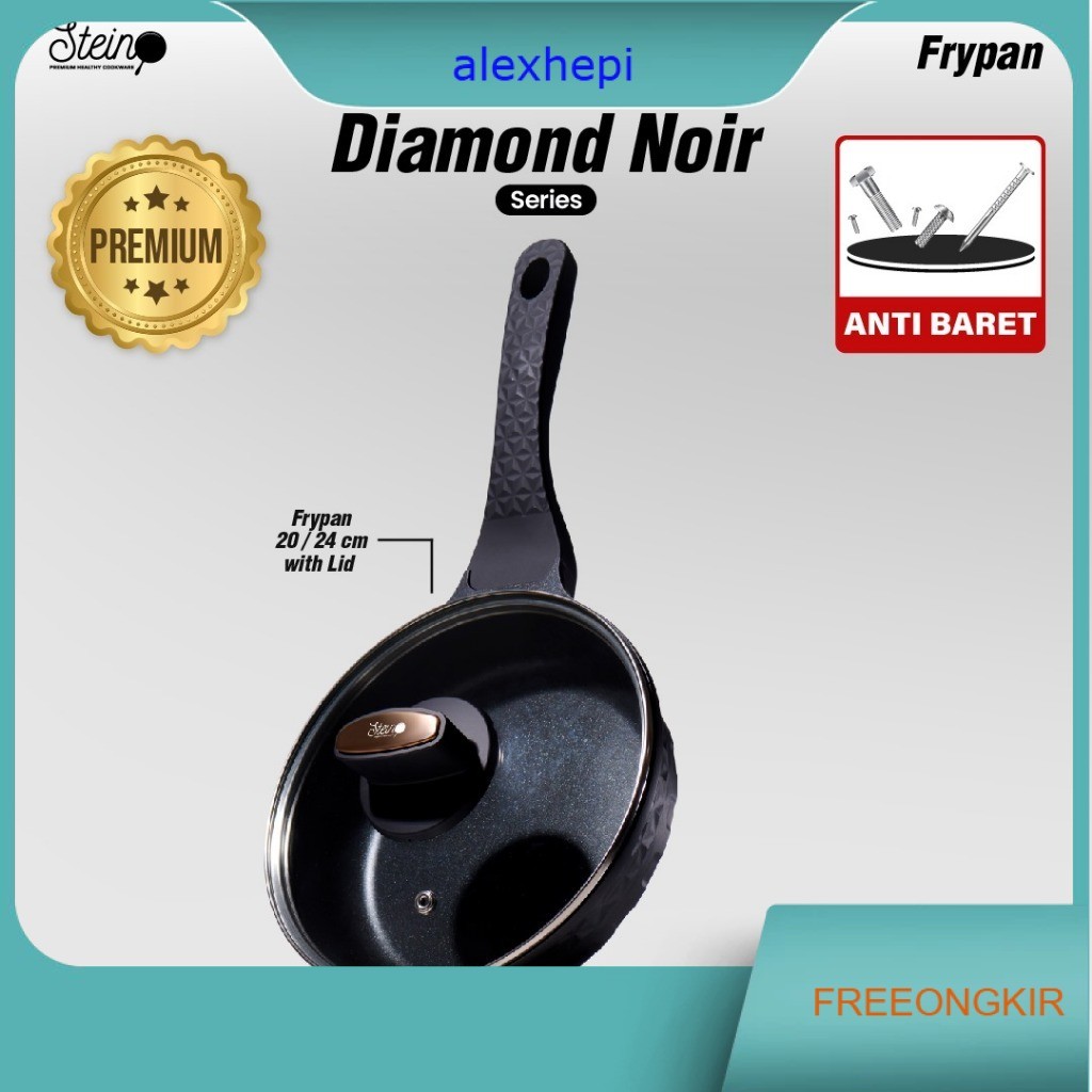 SteinCookware Stein Diamond Noir Black Series Fry Pan 24 cm / Fry Pan 20 cm