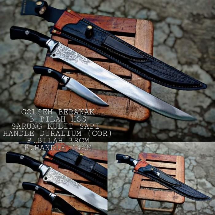 golok sembelih satu set baja hss