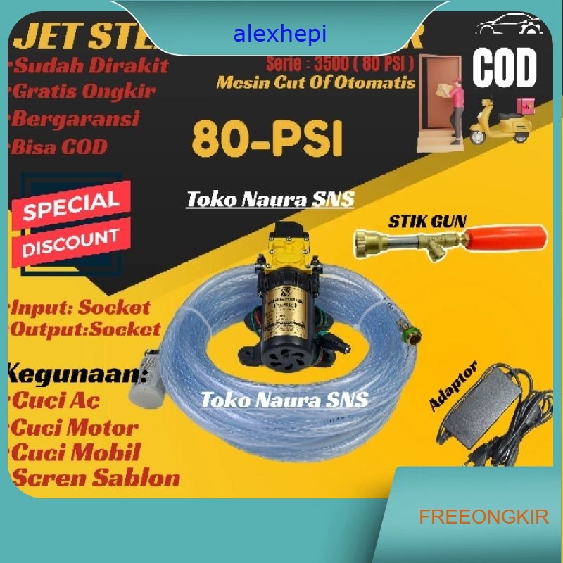 ALAT CUCI STEAM MOTOR / AC POMPA DC 12V SINLEADER ORIGINAL ONGKIR 1KG