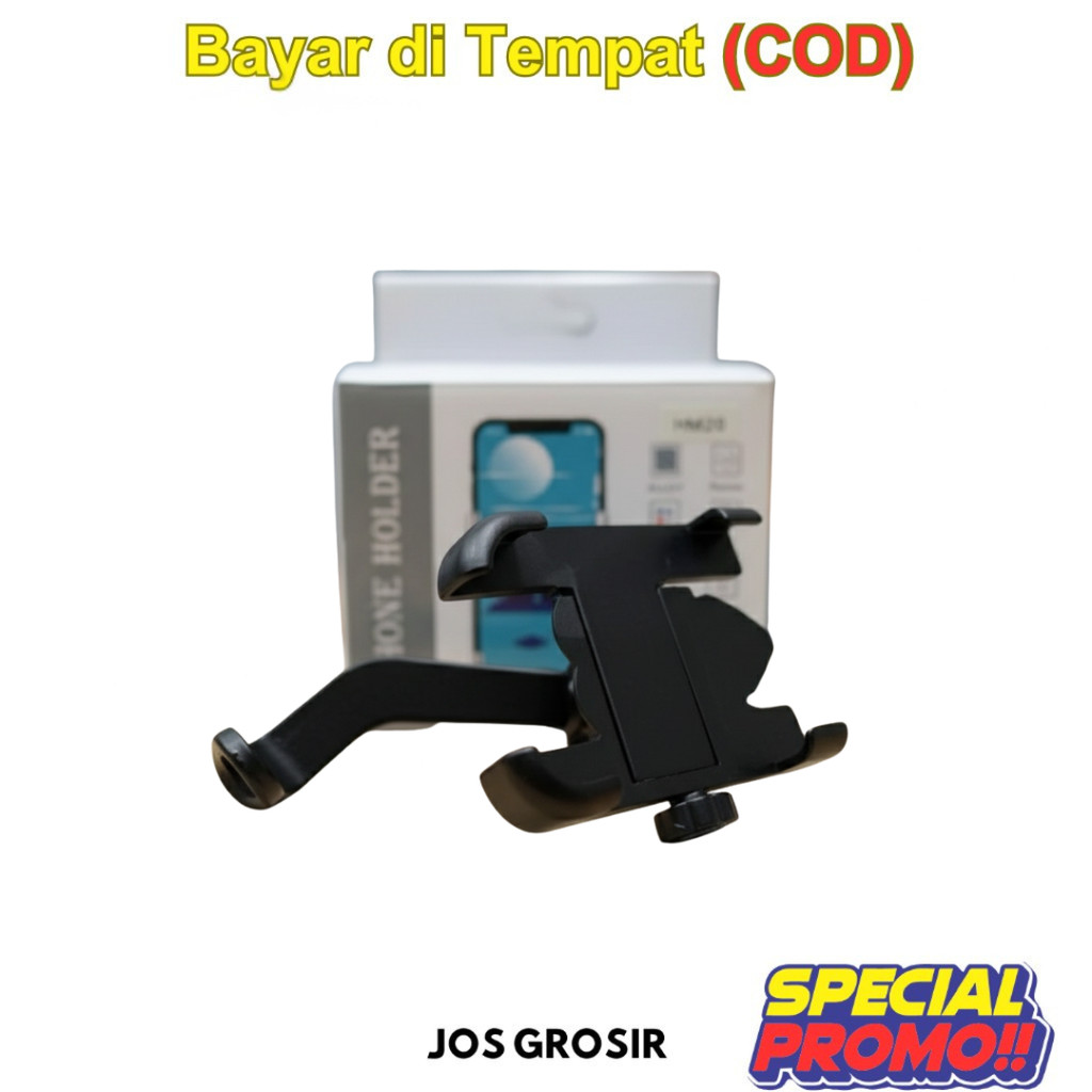 Bracket HP Spion Motor Alloy Universal Pegangan Kuat Anti Jambret
