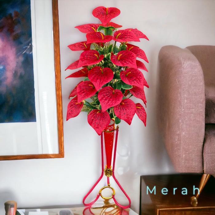 Rangkaian Bunga Anthurium/Calla Lily/Calla Lilly Artificial 18 Kuntum/Bunga Artificial Anthurium/Aro