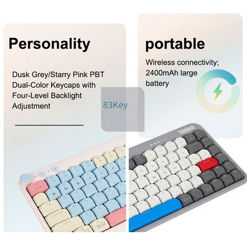 Mini keyboard Lenovo laptop keyboard Meanical keyboard 2.4G/USB/Bluetooth three mode E-sports keyboa