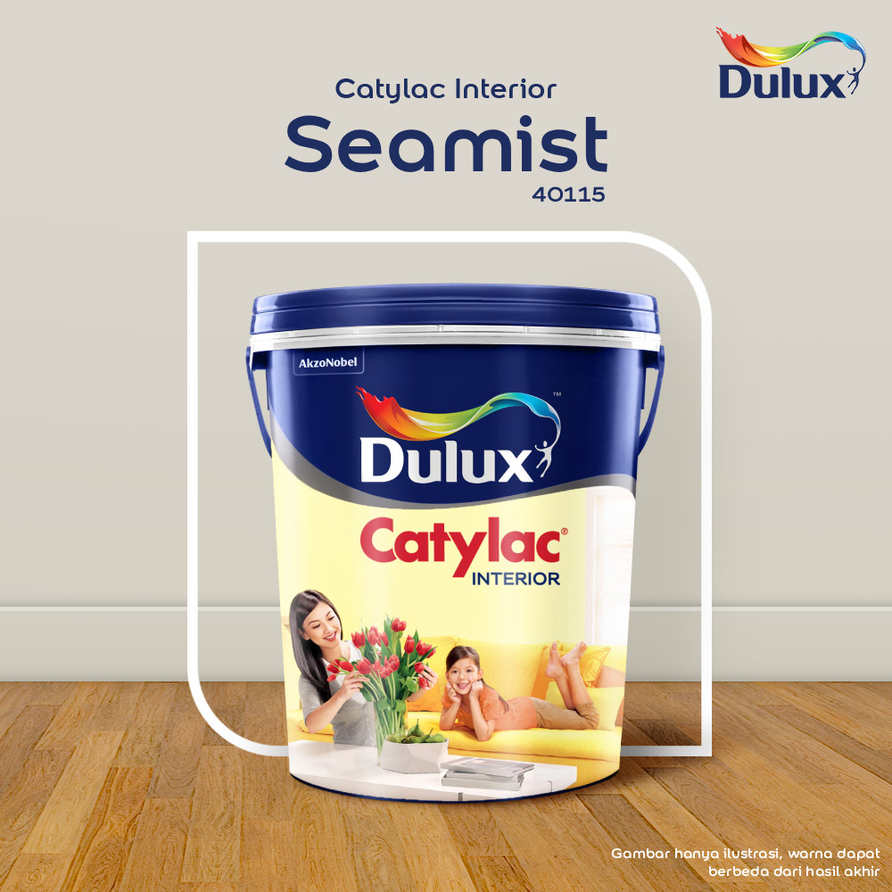 CAT DINDING DULUX CATYLAC INTERIOR SEAMIST - 5 KG 40115 CAT TEMBOK DULUX CATYLAC