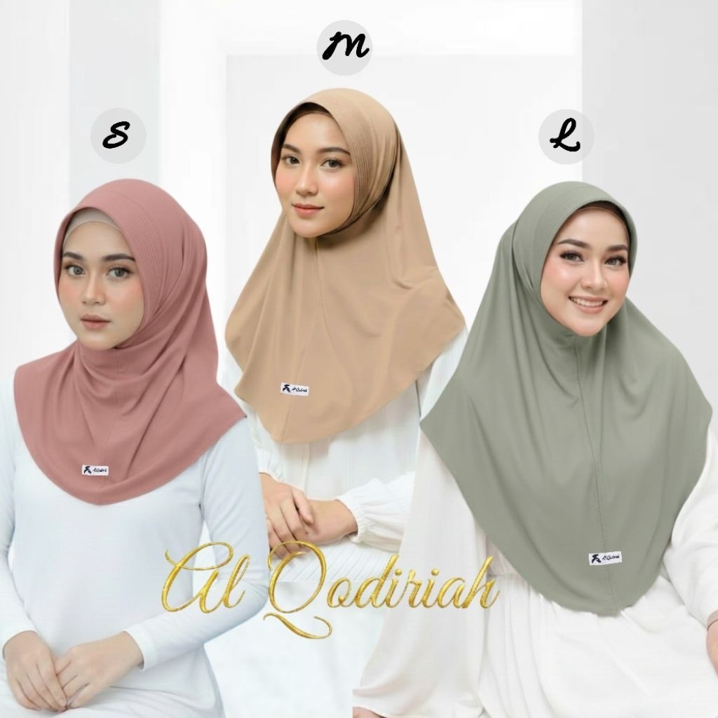 Hijab Bergo Al Qodiriah / Jilbab Instan Bahan Jersey Premium  – Adem Lembut Untuk Sehari-hari