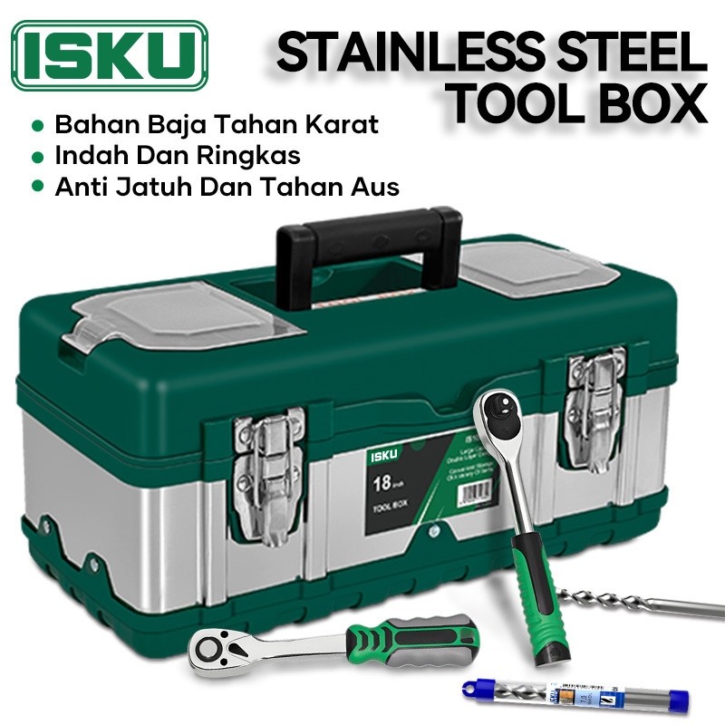 PLAOSANSTORE ISKU Tool Box Besar 17-19In Box Kotak PerkakasTas Perkakas 14-18In Bahan Kain Oxford Te