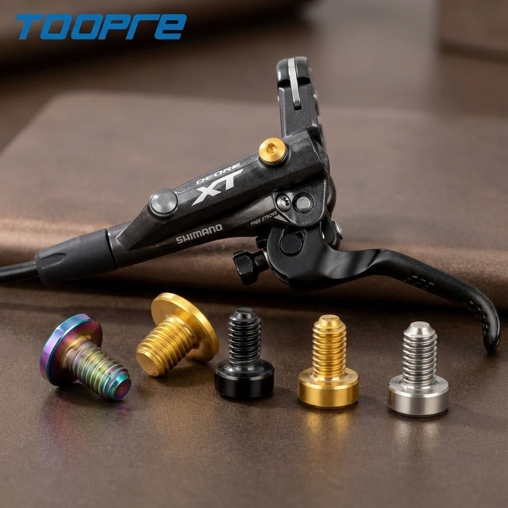 Toopre Baut Tutup Brake Lever Titanium Oil Disc Cylinder Head Isi Minyak Rem Sepeda MTB RB CNC Alloy
