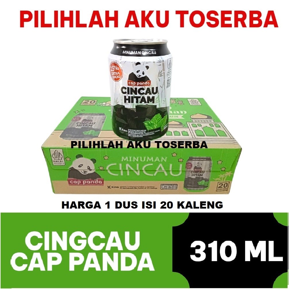 Minuman CINCAU cap PANDA / Grass Jelly KALENG 310 ml - ( HARGA 1 DUS )