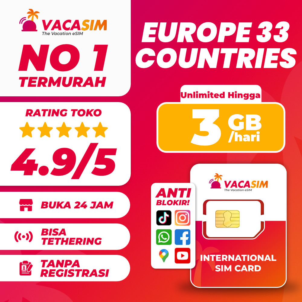 Sim Card Travel Europe Turkey Unlimited | Simcard Internet Eropa Turki | SIM Card Europe Roaming 1/3