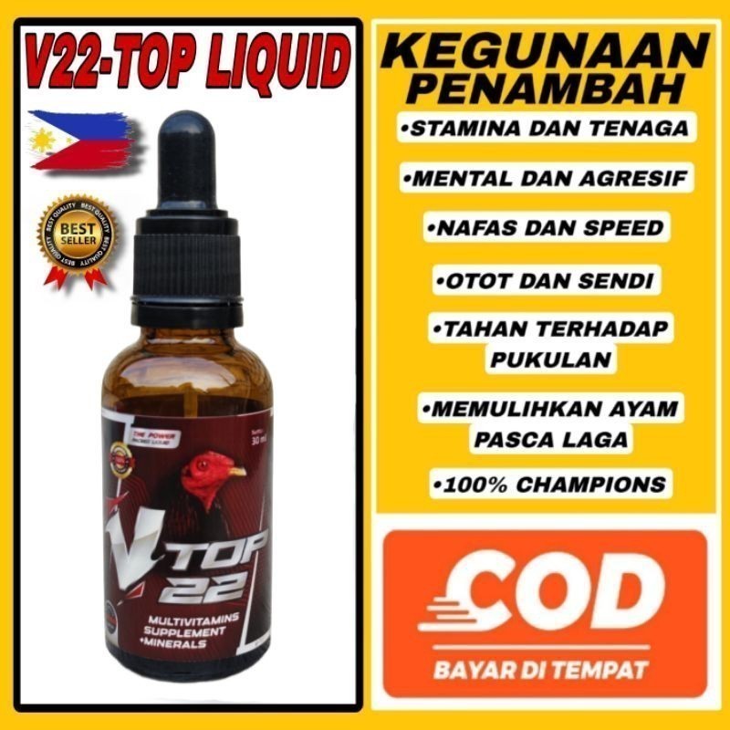 Doping Ayam V22 TOP LIQUID  TAJI ORIGINAL PHILIPINA  TERLARIS