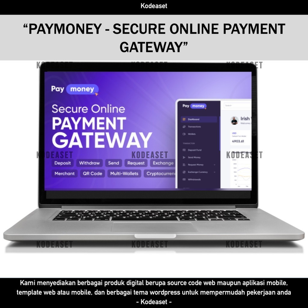 Source Code Aplikasi Web Paymoney - Secure Online Payment Gateway D500 KodeAset
