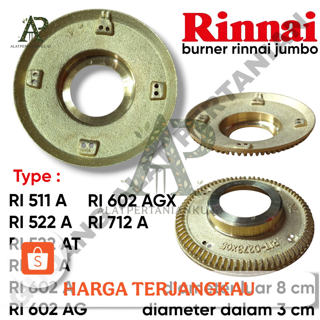 BURNER KOMPOR GAS MODEL RINNAI JUMBO(ALATPERTANIANKU.ID)