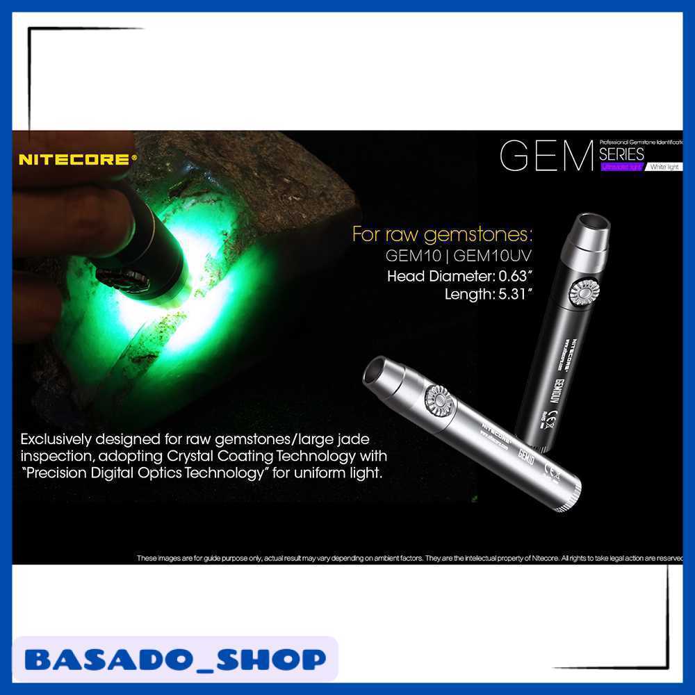 Nitecore GEM10UV Senter Indentifikasi Batu Mulia Gemstone Ultraviolet