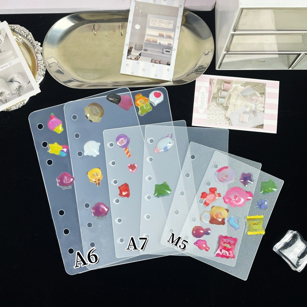 5/10/15Pcs/Bag A5/A6/A7/M5 Loose-Leaf Dividers, Translucent Frosted Dividers, Irregular Anti-Jamming