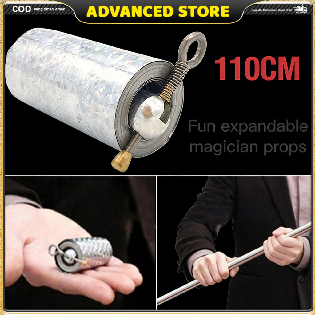 Tongkat Sihir Dapat Diperpanjang 110cm, Alat Peraga Pesulap Praktis