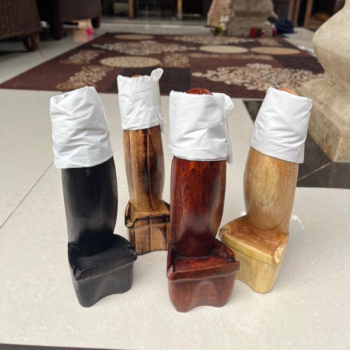 Asbak unik khas bali dari kayu - Coklat