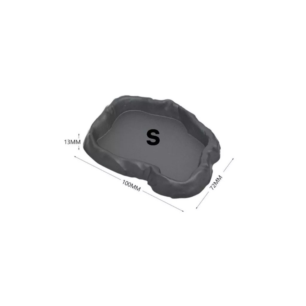 Tempat Makan Feeding Dish Kura Reptile ABU NW-41 Med 100 x 72 x 13mm