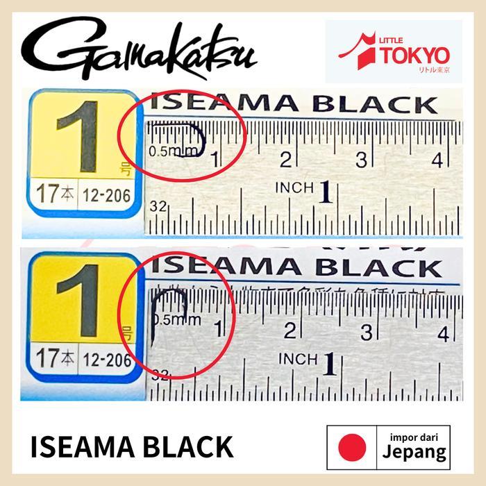 Mata Kail Pancing Gamakatsu ISEAMA BLACK  Original Japan Umpan Ikan Laut - #1
