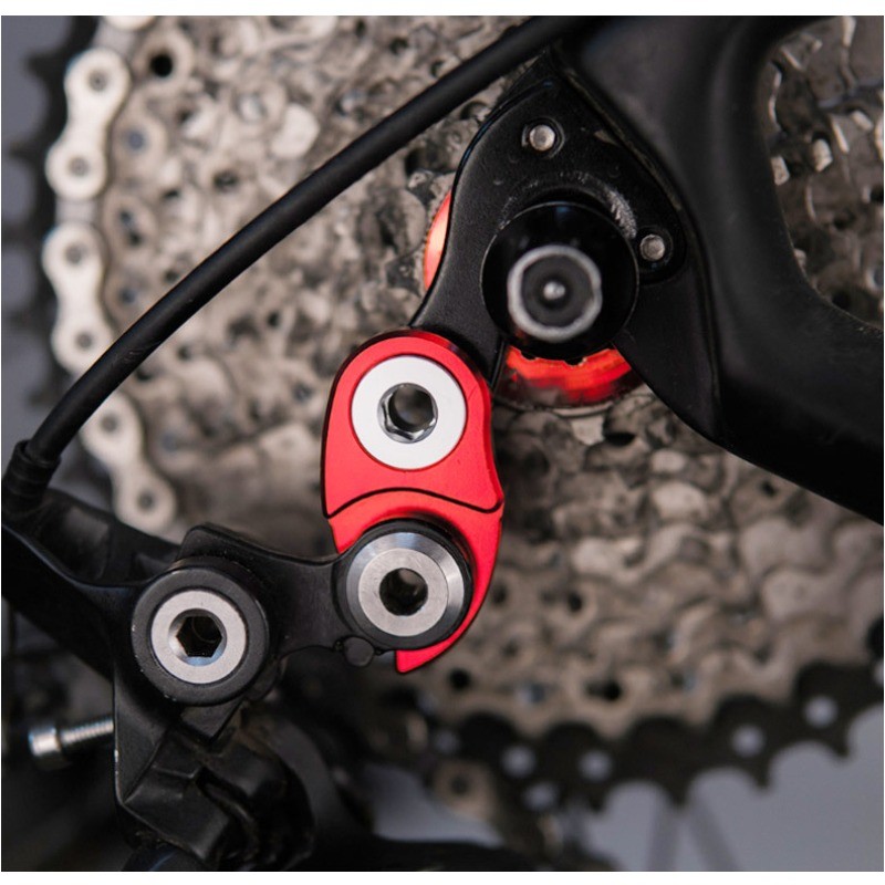 1 buah Ekstensi Hanger Derailleur Belakang Sepeda, Extender Aluminium untuk Sepeda Jalan Raya, MTB, 