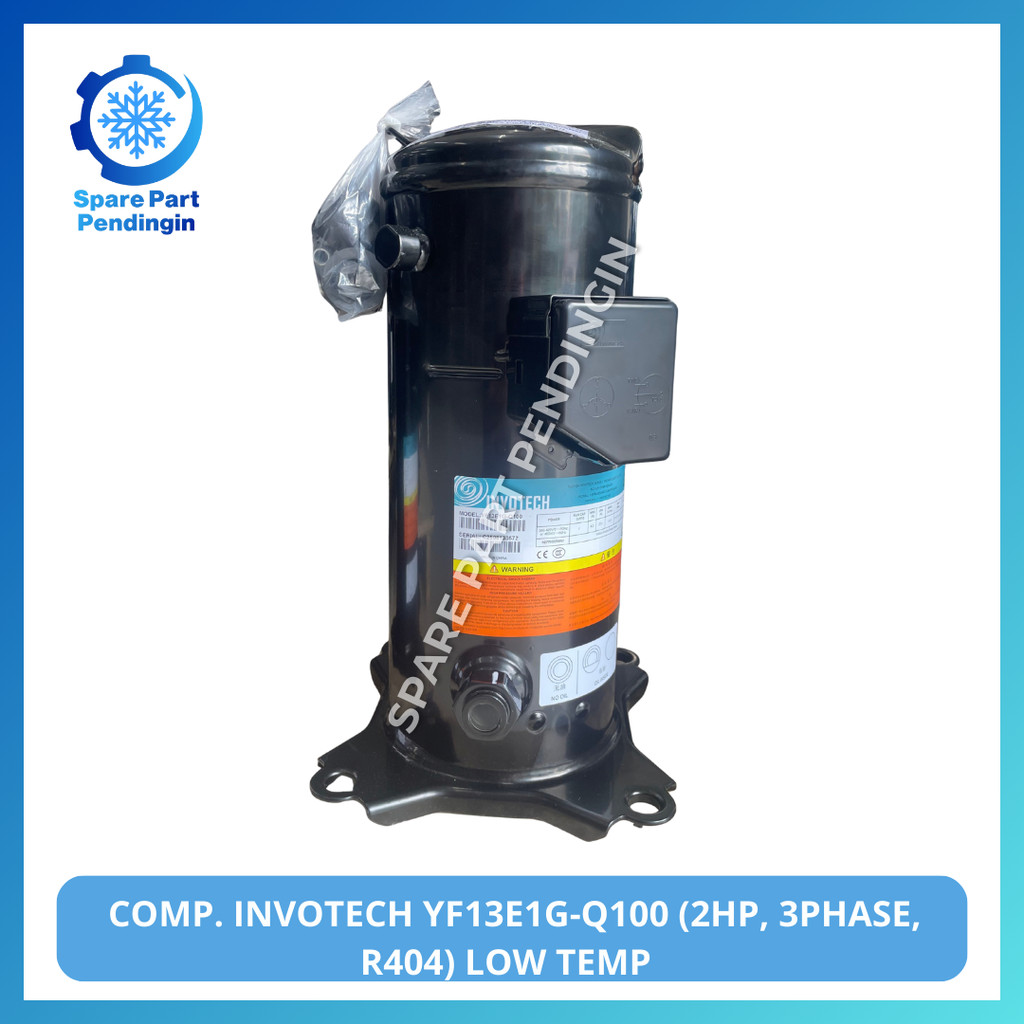 COMPRESOR INVOTECH SERI YF13E1G-Q100 2 PK 3PHASE LOW TEMP  - JUAL KOMPRESOR INVOTECH YF SERIES - INV