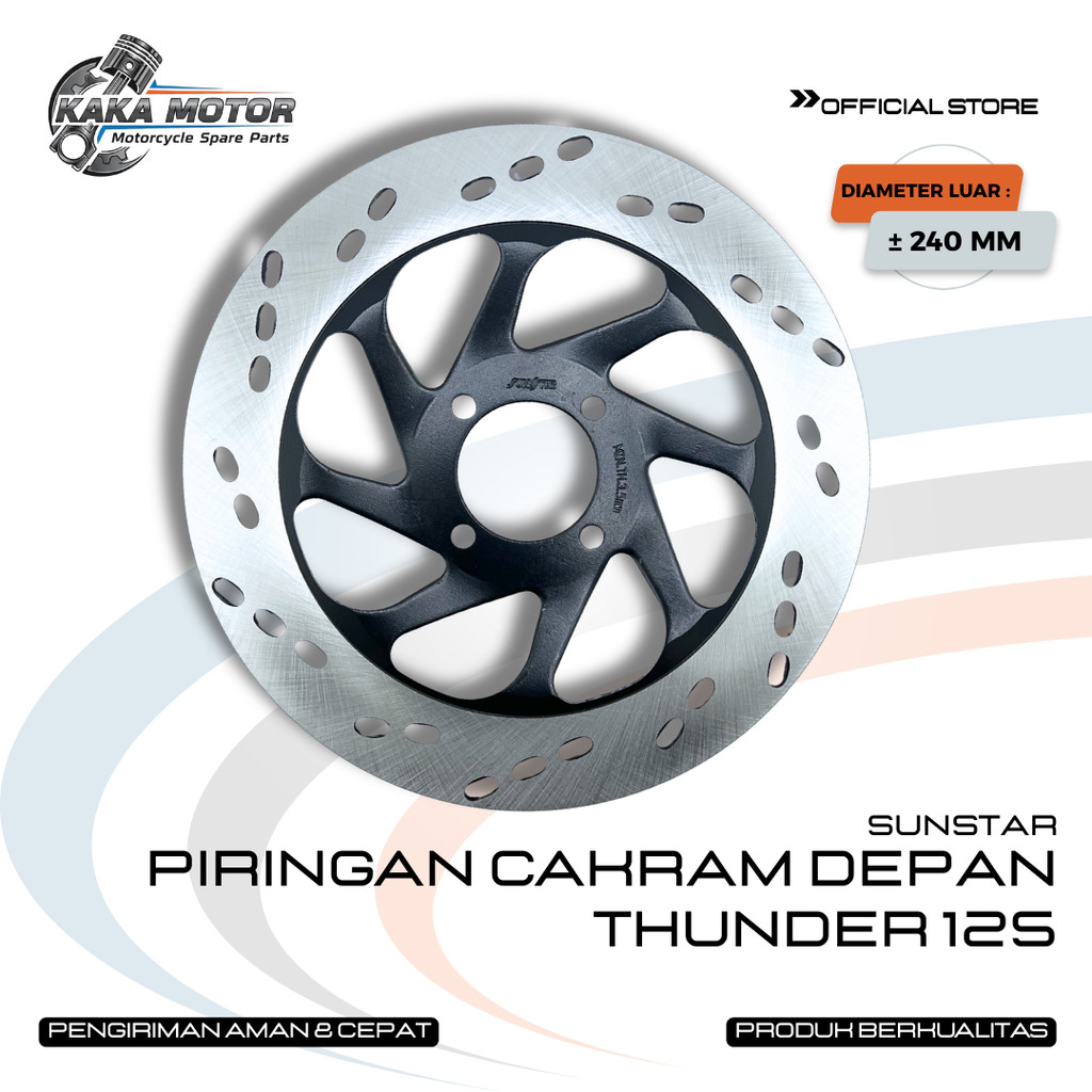PIRINGAN CAKRAM DEPAN THUNDER 125 - DISK CAKRAM REM MOTOR SUZUKI THUNDER 125